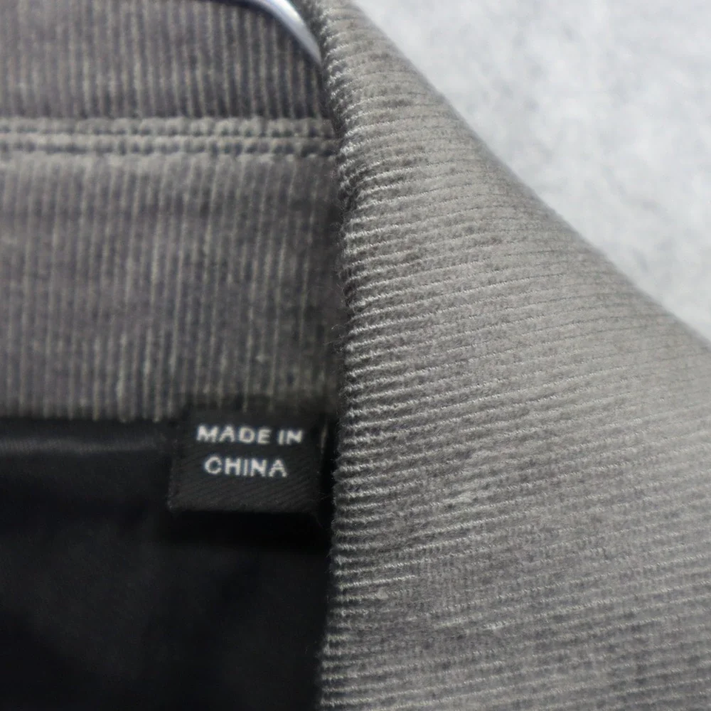Guess Blazer Mens Large 40R Dean Velvet‎ 2-Button Suit Jacket Sport Coat Silver